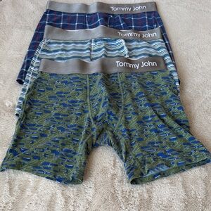 Tommy John Men's Boxer Briefs Trio - Plaid, Striped, Camo